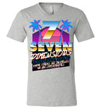 Seven Dimensions: Essential New Retro - Canvas Unisex V-Neck T-Shirt