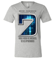 Seven Dimensions: Technomancer - Canvas Unisex V-Neck T-Shirt