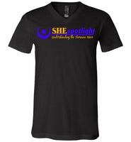 SHE Spotlight - Canvas Unisex V-Neck T-Shirt
