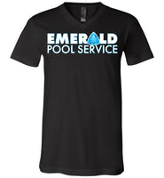 Emerald Pool Service - Canvas Unisex V-Neck T-Shirt