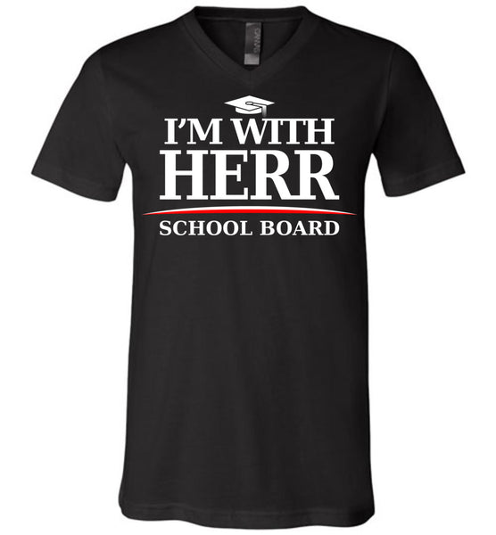 Jeff Corry For School Board - Canvas Unisex V-Neck T-Shirt