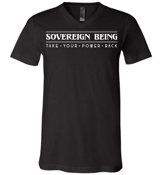 Salvesen: Sovereign Being: Canvas Unisex V-Neck T-Shirt