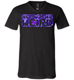 Octopus Apothecary: Keep Cedar Weird Canvas Unisex V-Neck T-Shirt - Purple
