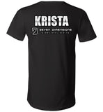 Seven Dimensions - Krista, Flower - Canvas Unisex V-Neck T-Shirt