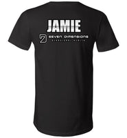 Seven Dimensions - Jamie, Neon - Canvas Unisex V-Neck T-Shirt