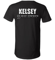 Seven Dimensions - Kelsey, Neon - Canvas Unisex V-Neck T-Shirt