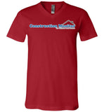 Construction Monitor - Canvas Unisex V-Neck T-Shirt