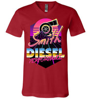 Smith Diesel - New Retro Turbo - Canvas Unisex V-Neck T-Shirt