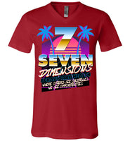 Seven Dimensions - Katie, New Retro - Canvas Unisex V-Neck T-Shirt