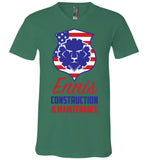 Ennis Construction & Maintenance LLC - Canvas Unisex V-Neck T-Shirt
