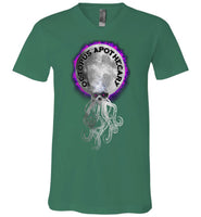 Octopus Apothecary - Spooky Moon: Canvas Unisex V-Neck T-Shirt