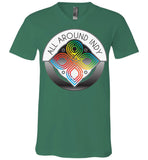 All Around Indy - Canvas Unisex V-Neck T-Shirt