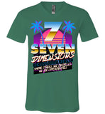 Seven Dimensions - Sherry, New Retro - Canvas Unisex V-Neck T-Shirt