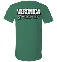 Seven Dimensions - Veronica, Flower - Canvas Unisex V-Neck T-Shirt