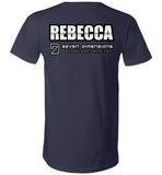 Seven Dimensions: Rebecca, Flower - Canvas Unisex V-Neck T-Shirt