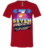 Seven Dimensions - Emily, New Retro - Canvas Unisex V-Neck T-Shirt