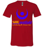 She Spotlight 2: Canvas Unisex V-Neck T-Shirt