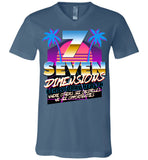 Seven Dimensions - Rebecca, New Retro - Canvas Unisex V-Neck T-Shirt