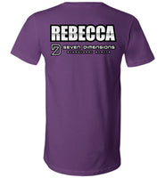 Seven Dimensions - Rebecca, Neon - Canvas Unisex V-Neck T-Shirt