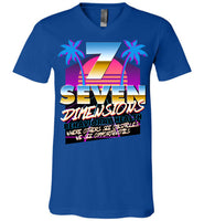 Seven Dimensions - Kelsey, New Retro - Canvas Unisex V-Neck T-Shirt