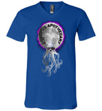 Octopus Apothecary - Spooky Moon: Canvas Unisex V-Neck T-Shirt