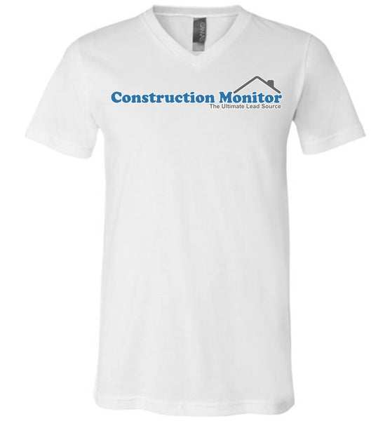 Construction Monitor - Canvas Unisex V-Neck T-Shirt