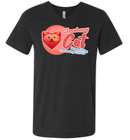 Strawberry Cat - Lifestyle - Canvas Unisex V-Neck T-Shirt