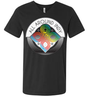 All Around Indy - Canvas Unisex V-Neck T-Shirt