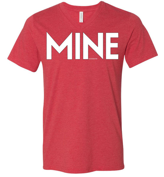 Mine - Canvas Unisex V-Neck T-Shirt