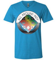 All Around Indy - Canvas Unisex V-Neck T-Shirt