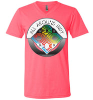 All Around Indy - Canvas Unisex V-Neck T-Shirt