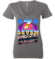 Seven Dimensions - Rebecca, New Retro - Bella Ladies Deep V-Neck