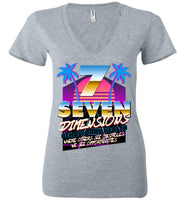 Seven Dimensions - Krista, New Retro - Bella Ladies Deep V-Neck