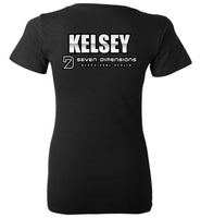 Seven Dimensions - Kelsey, Flower - Bella Ladies Deep V-Neck