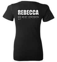 Seven Dimensions:  Rebecca, Flower - Bella Ladies Deep V-Neck