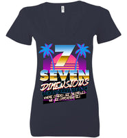 Seven Dimensions - Krista, New Retro - Bella Ladies Deep V-Neck