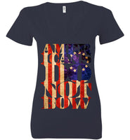Americans Do Not Bow - Bella Ladies Deep V-Neck
