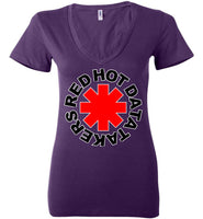 Red Hot Data Takers - Ladies Deep V-Neck