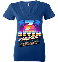 Seven Dimensions - Jamie, New Retro - Bella Ladies Deep V-Neck