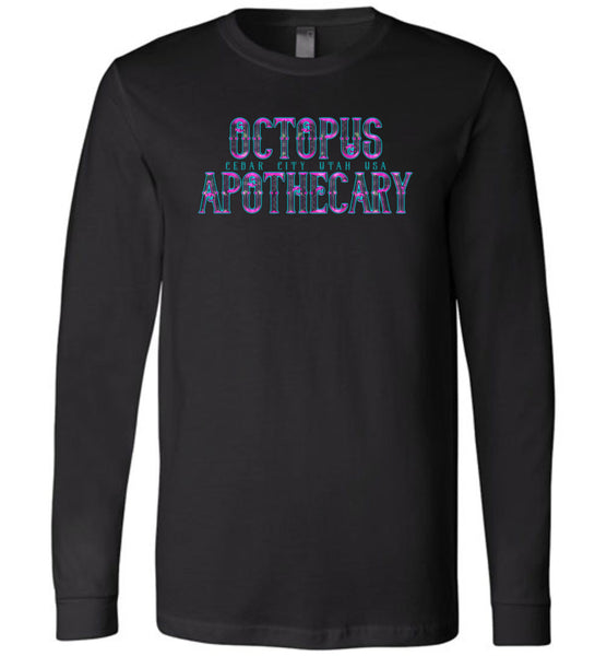 Octopus Apothecary - Xenon Canvas Long Sleeve T-Shirt