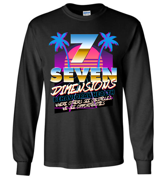 Seven Dimensions: Essential New Retro - Gildan Long Sleeve T-Shirt
