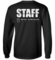 Seven Dimensions - Staff, titled on back - Gildan Long Sleeve T-Shirt