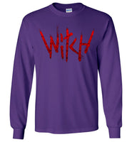 Witch - Red Text Long Sleeve T-Shirt