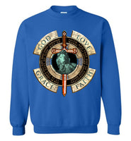 God Love Grace Faith - Gildan Crewneck Sweatshirt