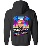 Seven Dimensions - New Retro Miami - Gildan Zip Hoodie