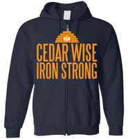 Cedar Wise Iron Strong - Gildan Zip Hoodie
