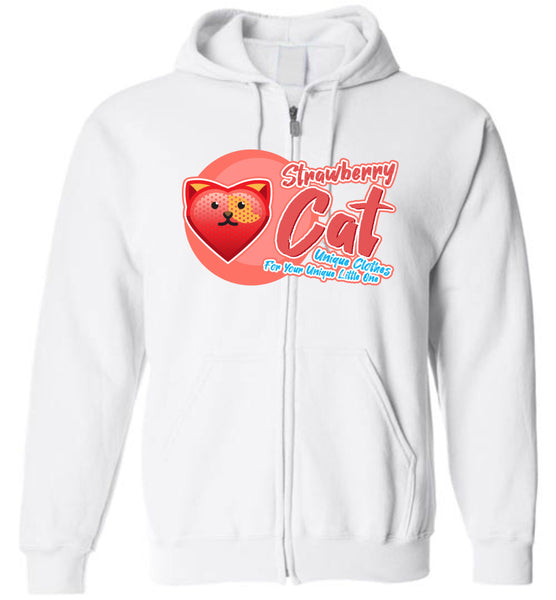 Strawberry Cat - Lifestyle - Gildan Zip Hoodie