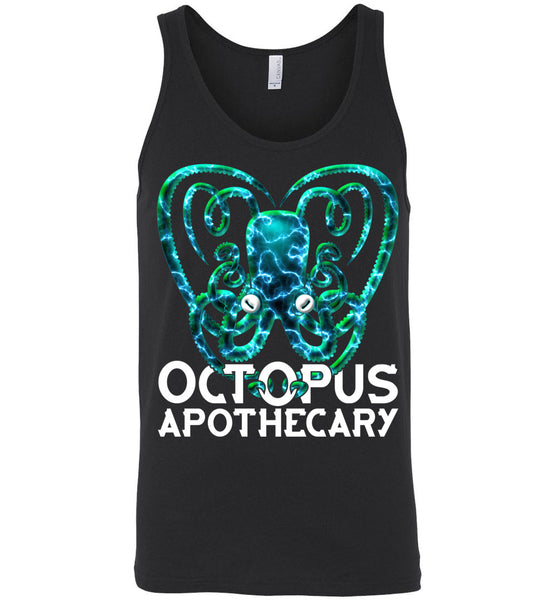 Octopus Apothecary - Electric Blue Canvas Unisex Tank