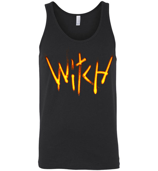 Witch- Fire Text Unisex Tank