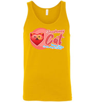 Strawberry Cat - Lifestyle - Canvas Unisex Tank